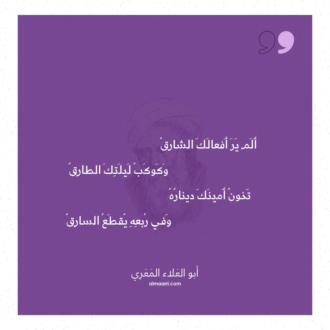 قصيدة ألم ير أفعالك الشارق