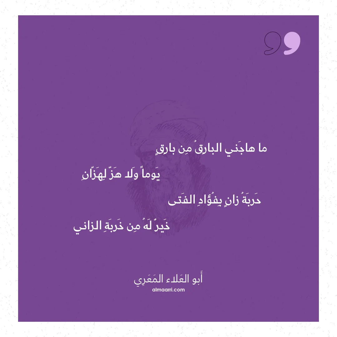 قصيدة ما هاجني البارق من بارق