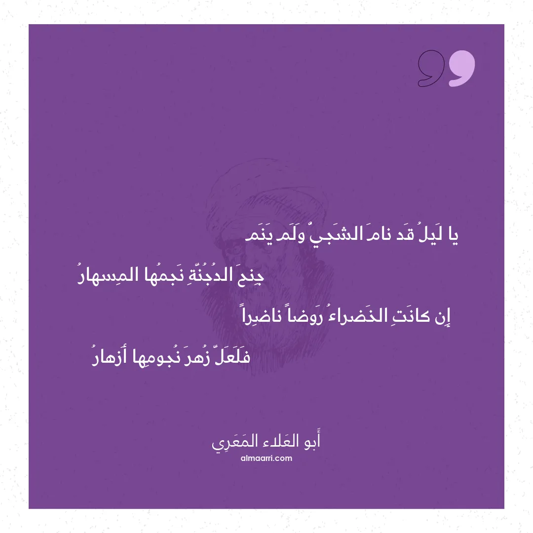 قصيدة يا ليل قد نام الشجي ولم ينم