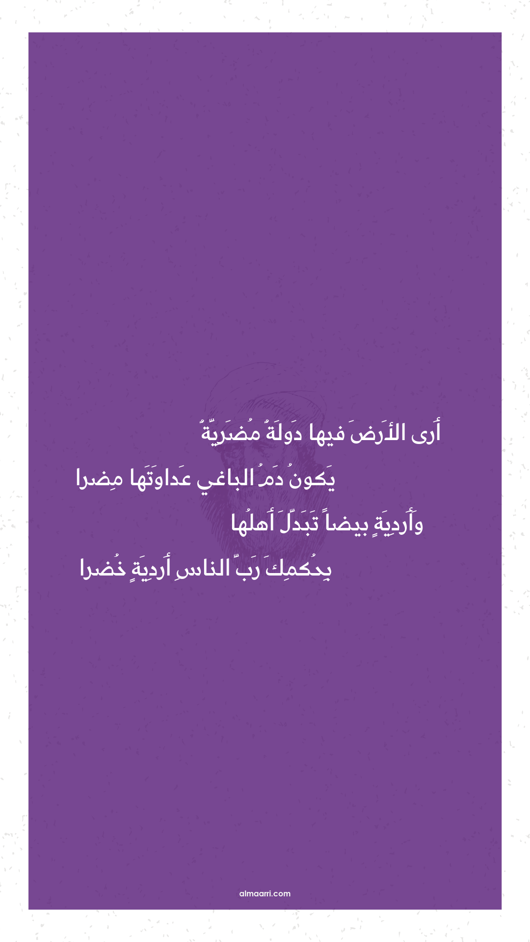 أرى الأرض فيها دولة مضرية